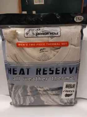 Jackson 849127070974 Hole Mens 2 Piece Thermal Set Pvc Color Size 2xl Heat Reserve New