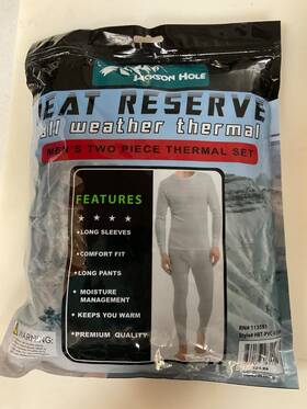 Jackson 849127081154 New Hole Mens 2 Piece Thermal Set Heat Reserve Gray Xl