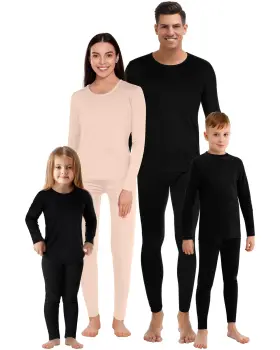 Jadive-thermal-11032 Jadive Thermal Underwear Set Full Family Winter Long Fleece Lined