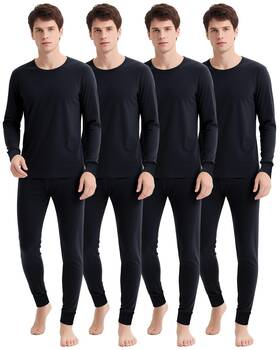Jecery Kh-jecery-1637 4 Set Thermal Underwear For Men Cotton Long Soft Warm Mens Thermal
