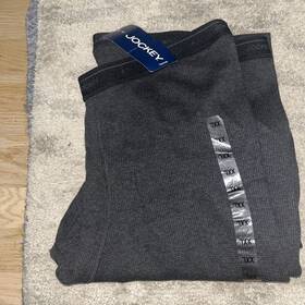 Jockey 086201097940 Waffle Thermal Long Pants Mens Xxl Gray/black Base Layer Nwt