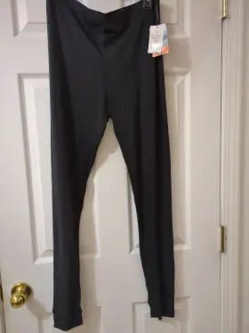 Jockey 086201144842 Smart Thermal Light Weight Long Pants Black Size Large Womens Nwt 38
