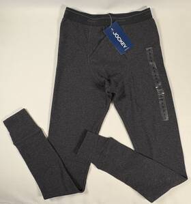 Jockey 086201201620 Waffle Thermal Pants Mens S Gray/black Base Layer Y Front Fly Stretch Nwt