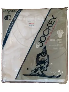 Ft84 Jockey 1442 New Mens Long Sleeve Small 34-36 Winter Warmth Base Layer Usa Vintage