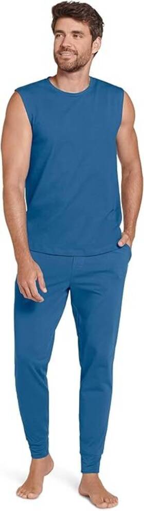 Jockey 194490796458 Mens Cotton Stretch Jogger Size Large Teal Blue/green Lounge Pant Nwt