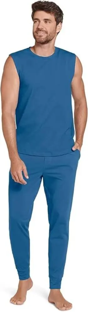 Jockey 194490796458 Mens Cotton Stretch Jogger Size Large Teal Blue/green Lounge Pant Nwt