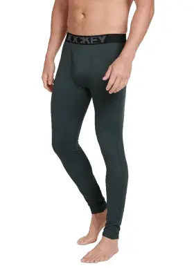 21908 Jockey Sport Mens Thermal Pant Long John Underwear Tights Green Size Large Nwt