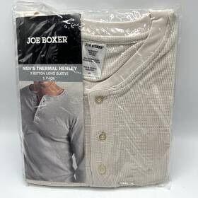 Joe Boxer 648540249851 Thermal Henley Mens Medium Long Sleeve Kmart Sears