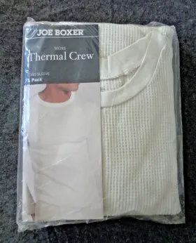 Joe Boxer 676748290814 Men S Thermal Crew Neck Shirt Size M Long Sleeve