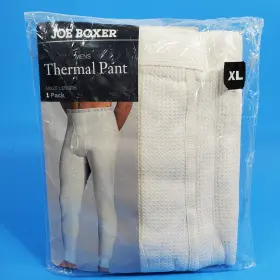 Joe Boxer 792462136129 Size X-large Thermal Pant/long John Ankle Length Off White - Vtg Kmart