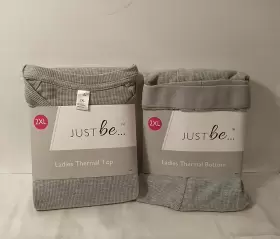 Just Be 032251798276 Ladies Thermal Top And Bottoms Set Soft Lightweight Size 2xl
