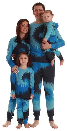 Just Love 801129408964 Family Thermal Pajama Set Tie Dye Winter Loungewear Cozy New