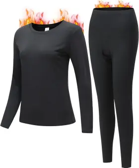 Jzcreater 313053665646 Women Thermal Underwear Set Long Johns Base Layer Top And Bottom