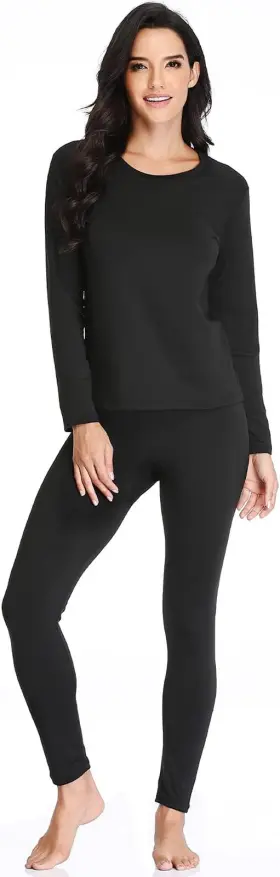 Jzcreater 445041158199 Women Thermal Underwear Set Long Johns Base Layer Top And Bottom