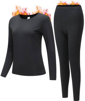 Jzcreater 928868739471 Women Thermal Underwear Set Long Johns Base Layer Pajama Cold Weather Warm