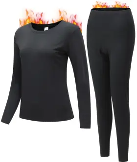 Jzcreater 928868739501 Women Thermal Underwear Set Long Johns Base Layer Top And Bottom Soft P