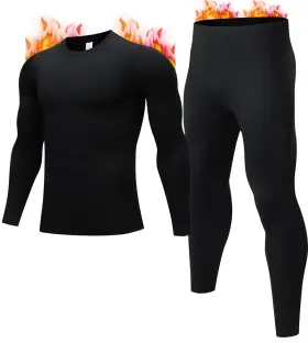 Jzcreater 928868739532 Thermal Underwear For Men Mens Long Johns Set Fleece Line