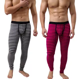 Kamuon 756921610650 Men S Cotton Pouch Underwear Long Johns Thermal Pants Bottoms Leggings Large
