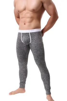 B07kmvnxl5 Kamuon Men S Low Rise Pouch Underwear Pants Long Johns Thermal Bottoms Leggings Us