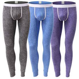 Kamuon B07kmx7vvw Men S Low Rise Pouch Underwear Pants Long Johns Thermal Bottoms Leggings Us