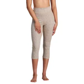 Red673 Kari Traa 611366 Rose Light Base Layer Capri Pants Womens L Beige High Waisted