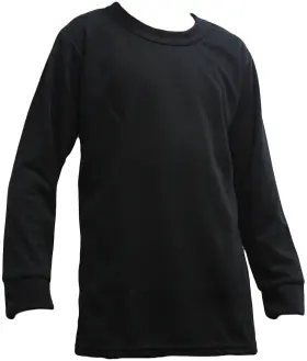 Kenyon 074495029266 Poly-lite Rib Thermal Youth Crew Black Sm Clothing - Stay Warm And Cozy