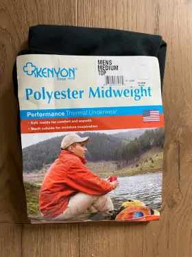 Kenyon 074495331369 Nwt Mens Polyester Midweight Performance Thermal Base Layer Top Size Med