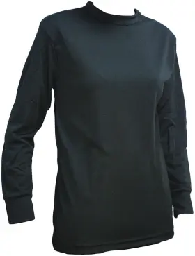 Kenyon 074495491261 Silkyester Womens Black Crew Top - Size Small