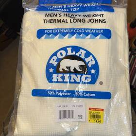 Key/polar King Fs1711 New By Mens Xlr Heavy Weight Thermal Top Long Johns Extreme Cold