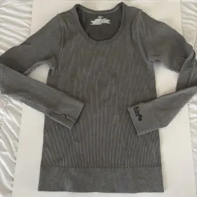Kindly Yours 043213127300 Womens 2x Seamless Scoop Neck Thermal Ribbed Top Long Sleeve Grey