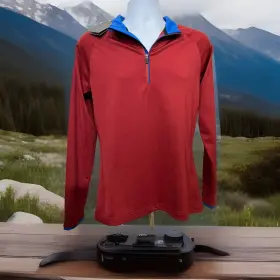 Kjus 613377689667 165 Mens Feel Half Zip Pullover -garnet Red-medium / 50 Eu-new Tags