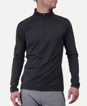 Kjus 613377692070 179 Mens Race Midlayer Half Zip Pullover - Black/dusk -medium-new Tags