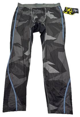 Klim 681573516824 Nwt Mens Aggressor Cool 1.0 Base Layer Pant 25 Inch Size Large Camo Grey