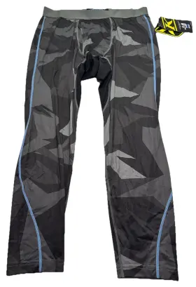 Klim 681573516824 Nwt Mens Aggressor Cool 1.0 Base Layer Pant 25 Inch Size Large Camo Grey