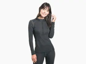4256-eb Kuhl Womens Akkomplice Zip Neck Synthetic Base Layer Tops Size Xs