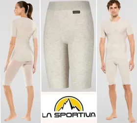La Sportiva 801216732392 Silk Reflect 3/4 Baselayer Bottom Anti Odor Body Mapped Ski Tour Sm