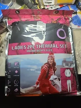 Rn151232 Ladies 2pc Thermal Set Microfiber Fleas L/g/g