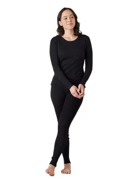 Couk-11c156 Lapasa Womens 100% Merino Wool Base Layer Set Lightweight Thermal Underwear Long Joh