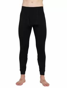 Mc-7450690 Lapasa Mens 100% Merino Wool Underwear Base Layer Midweight Thermal Pants Black