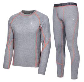 Little Donkey Andy Lda390 Men S Thermal Underwear Set Wicking Base Layer Long Johns With Fly Gray Xxl