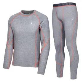 Lda390 Little Donkey Andy Men S Thermal Underwear Set Wicking Base Layer Long Johns With Fly Gray Xxl