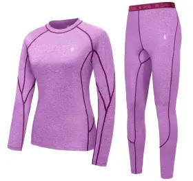 Lda391pp04 Little Donkey Andy Womens Thermal Underwear Set Warm Base Layers Winter Wicking