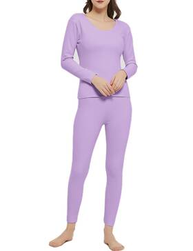 Locachy 131631280777 Womens Cotton Thermal Underwear Set Soft Long Johns Top And Bottom Winter