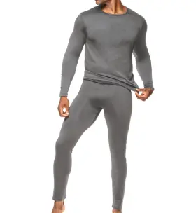 Lumbr Jack 810135651561 Mens 2 Piece Fleece Lined Thermal Underwear Set Insulated Long Johns Pant And