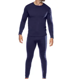 Lumbr Jack 810135651615 Mens 2 Piece Fleece Lined Thermal Underwear Set Insulated Long Johns Pant And