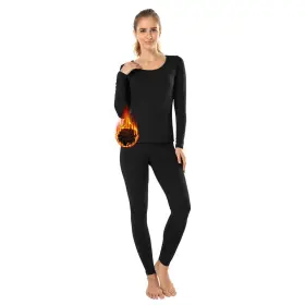 Mf-5303 Mancyfit Womens Thermal Underwear Set Fleece Lined Long Johns Ultra Soft Scoop Neck