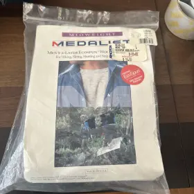 Medalist 089963435234 Bi-ply 2-layer Men S Large Long Sleeve Underwear Usa Skiing Hiking