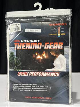 Medalist 089963802166 100% Silk Baselayer Pants Women S M White Thermo-gear Core Performance