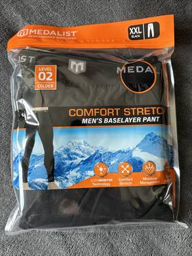 Medalist 766934097683 Men S Xxl 2xl Performance Baselayer Comfort Stretch Pants. Brand New