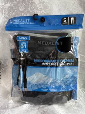 Medalist M5289 Men S Performance Baselayer Comfort Stretch Pants Brand New Size Small